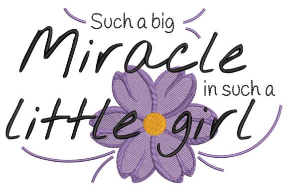 Purple Flower Miracle Embroidery Design